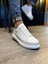 J044 Bağcıklı Ortopedik Taban Erkek Kapitone Desenli Günlük Sneaker Spor Ayakkabı Bt Beyaz 1