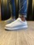 J044 Bağcıklı Ortopedik Taban Erkek Kapitone Desenli Günlük Sneaker Spor Ayakkabı Bt Beyaz 4