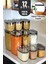 Ironika Gerçek Vakumlu Silikon Kapaklı Kristal Erzak Bakliyat Saklama Kabı Seti Baharatlık 6X900ML 6X2100ML Şeffaf 1