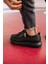 J555 Bağcıklı Fermuarlı Ortopedik Taban Erkek Günlük Sneaker Spor Ayakkabı St Siyah 4