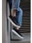 J010 Bağcıklı Ortopedik Taban Erkek Günlük Sneaker Spor Ayakkabı Bt Siyah 4