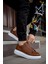 J044 Bağcıklı Ortopedik Taban Erkek Günlük Sneaker Spor Ayakkabı Bt Taba 1