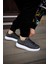 J044 Bağcıklı Ortopedik Taban Erkek Günlük Sneaker Spor Ayakkabı Bt Gri 4