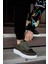 J044 Bağcıklı Ortopedik Taban Erkek Günlük Sneaker Spor Ayakkabı Bt Haki 4