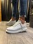 J814 Bağcıklı Ortopedik Taban Erkek Günlük Sneaker Spor Ayakkabı Bt Beyaz 2