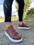 J889 Bağcıksız Lastikli 3 Bantlı Ortopedik Taban Günlük Erkek Spor Sneaker Ayakkabı Bt Taba 3