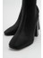 Kadın Brl Siyah Kalın Topuklu Fermuarlı Strech Bot 7