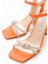 Kadın Fna Turuncu Saten Sandalet 7