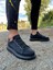 J889 Bağcıksız Lastikli 3 Bantlı Ortopedik Taban Günlük Erkek Spor Sneaker Ayakkabı St Siyah 3