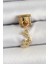 316L Çelik Sallantılı Zirkon Taşlı Ay Model Gold Renk Nomination Charm 1