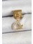 316L Çelik Sallantılı Zirkon Taşlı Kelebek Detaylı Halka Model Gold Renk Nomination Charm 1