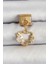 316L Çelik Sallantılı Zirkon Taşlı Kalp Model Gold Renk Nomination Charm 1
