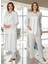 Dvina Effortt Lohusa Sabahlıklı Pijama Takımı Ekru - 7034 1