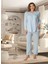Dvina Effortt Lohusa Pijama Takımı Mavi - 7032 1