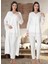 Dvina Effortt Lohusa Sabahlıklı Pijama Takımı Ekru - 7044 1