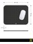 Gri Renkli Dot Nokta Desenli Ergonomik Mouse Pad - 23 cm x 19 cm - Kaydırmaz Taban Ev ve Ofis Kullanımı Fare Altlığı Mousepad 6