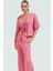 Plaj Şıklığı Dokuma Keten Karışımlı Rahat Pantolon Takım Trend Tasarım Modern Stil 2