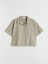 Yeni Sezon Crop Keten Karisimli Kadin Gomlek - S5MD93Z8 5