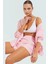 Şık Çizgili Plaj Takımı Pamuk ve Poliamid Karışımı Regular Kalıp Mükemmel Uyum Görünüm 2
