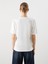 Yeni Sezon Bisiklet Yaka Baskili Oversize Kadin Tisort - S5RG50Z8 4