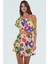 Çok Tropikal Desenli Dokuma Mini Etek Bluz Takımı Yaz Için Profesyonel Görünüm Şık 2