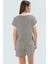 Rahat Örme Alt Üst Takım; Polyester Viskoz Elastan; Çizgili Desen; Kısa Boy Premium Kalite 3