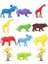 Özel 669 Toy Play 12 Parça Renkli Mini Vahşi Hayvanlar Figür Seti 4-6 cm Fırsat!!! 1
