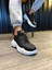 J-N75 Bağcıklı Ortopedik Taban Erkek Kapitone Desenli Günlük Sneaker Spor Ayakkabı Bt Siyah 1
