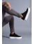 J421 Bağcıklı Ortopedik Taban Erkek Günlük Süet Sneaker Spor Ayakkabı Bt Siyah 2