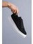 J421 Bağcıklı Ortopedik Taban Erkek Günlük Süet Sneaker Spor Ayakkabı Bt Siyah 4