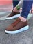 J08 Bağcıklı Ortopedik Taban Erkek Sneaker Günlük Ayakkabı Bt Taba 1