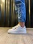 J521 Bağcıksız Lastikli 4 Bantlı Ortopedik Taban Erkek Günlük Sneaker Spor Ayakkabı Bt Beyaz 4