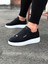 J01 Bağcıklı Ortopedik Taban Erkek Sneaker Günlük Ayakkabı Bt Siyah 1