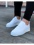 J036 Bağcıklı Ortopedik Taban Erkek Sneaker Günlük Ayakkabı Bt Beyaz 1