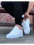 J036 Bağcıklı Ortopedik Taban Erkek Sneaker Günlük Ayakkabı Bt Beyaz 2