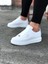 J01 Bağcıklı Ortopedik Taban Erkek Sneaker Günlük Ayakkabı Bt Beyaz 1