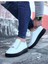 J08 Bağcıklı Ortopedik Taban Erkek Sneaker Günlük Ayakkabı St Beyaz 2