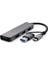 Büro Ev Ofis Network Bağlantısı Için Gri 4usb3.0 1usb 1type-C Hub 1