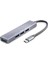 Büro Ev Ofis Network Bağlantısı Için Gri 4 Usb3.0 1 Type-C Hub 1
