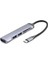 Büro Ev Ofis Bilgisayarı Için Gri USB Type-C Sd Tf Combo USB Hub 1