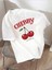 Unisex Happy Cherry Baskılı Tasarım Tshirt 2