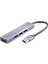 Büro Ev Ofis Network Bağlantısı Için Gri 4 Girişli Usb3.0 Hub 1