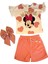 Kurdeleli Mini Desenli Şort Tişört 3'lü Takım 1