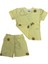Rahat Giyim Şort Tişört Pijama Takımm Desenli 2