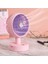 Şık Pembe Mini El ve Masaüstü Fanı, 3 Kademeli Serinletici Ventilatör 2