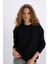 Oversize Geniş Kalıp Bisiklet Yaka Basic Düz Kalın Sweatshirt E3859AX24WN 4