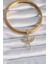 Pirinç Gold Renk Zirkon Taşlı Mikail Model Ajda Charm - Modern Çözüm - Göz Alıcı Seçim 2