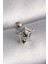 316L Çelik Gümüş Renk Siyah Zirkon Taş Detay Örümcek Ağ Model Tragus Piercing - Trend Ürün 1