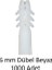 Dübel, 6 Mm Plastik Beyaz Dübel 1000 Adet 1