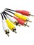 3 Rca + 3 Rca 1.5 Metre Tos Tos Standart Rca Kablosu 1